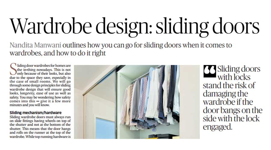 Sliding Door wardrobe construction best practices